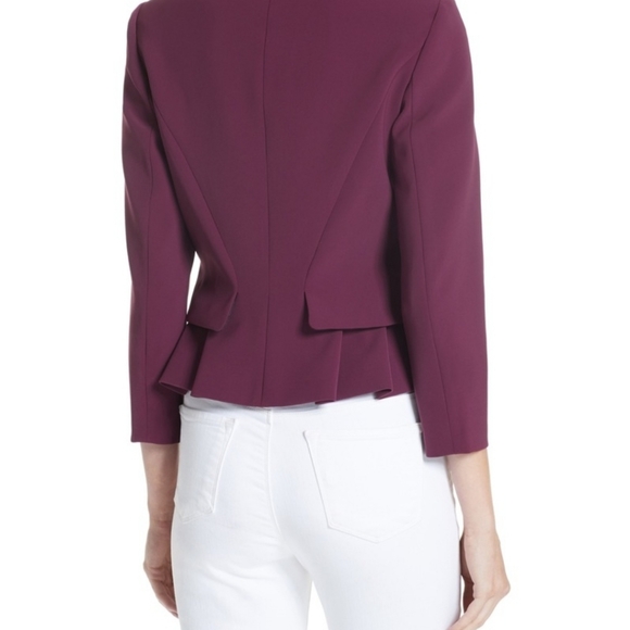 NWT Ted Baker London Ruffle Front Peplum Jacket - Picture 3 of 6